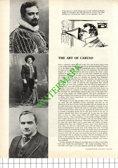 Caruso Singer - 1957 Article