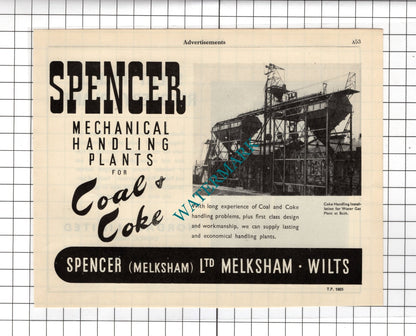 Spencer (Melksham) Ltd Wiltshire / Nordac Ltd Uxbridge Middlesex - 1951 Advert