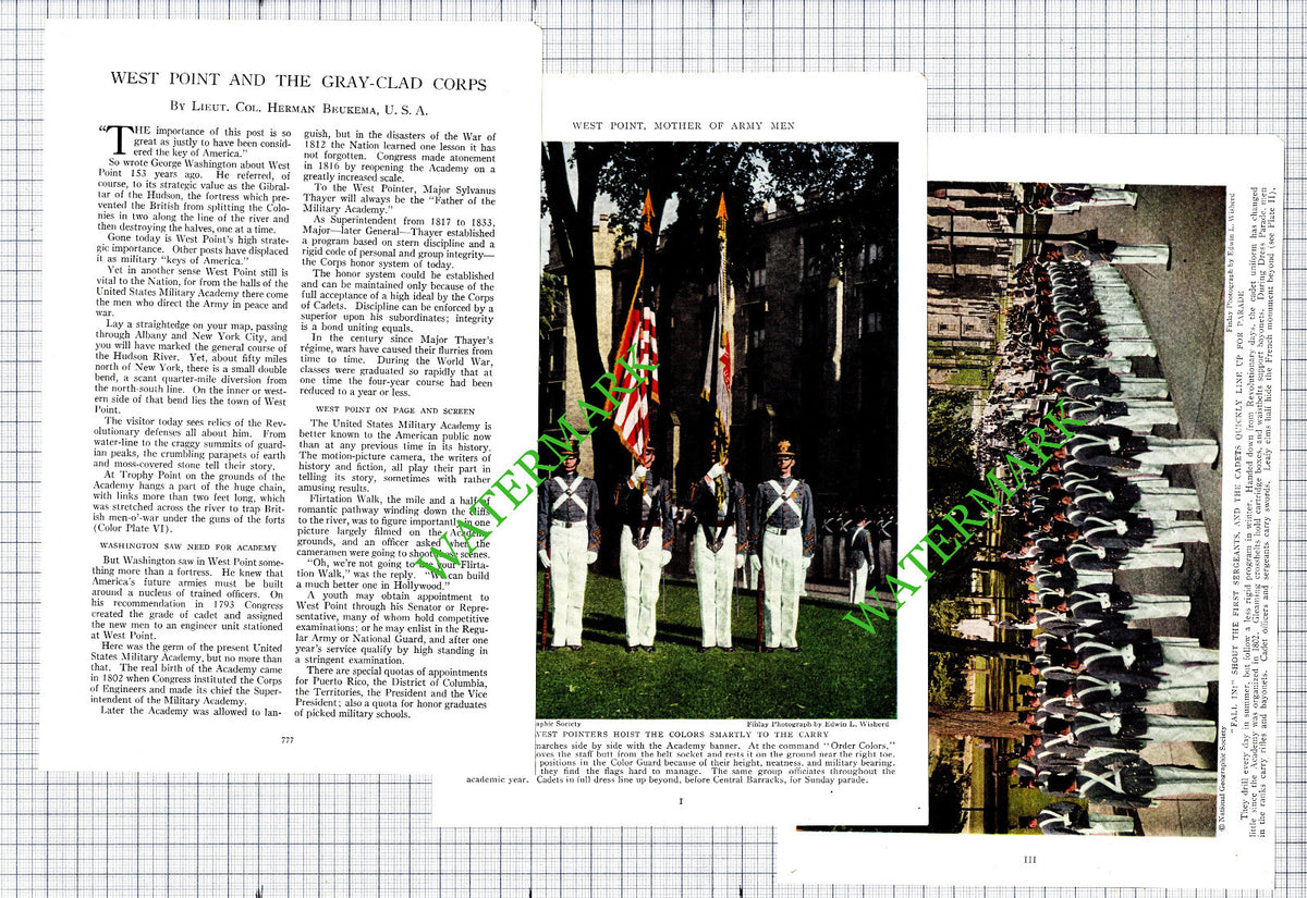 West Point Military Academy New York Lt Col Herman Beukema - 1936 Article