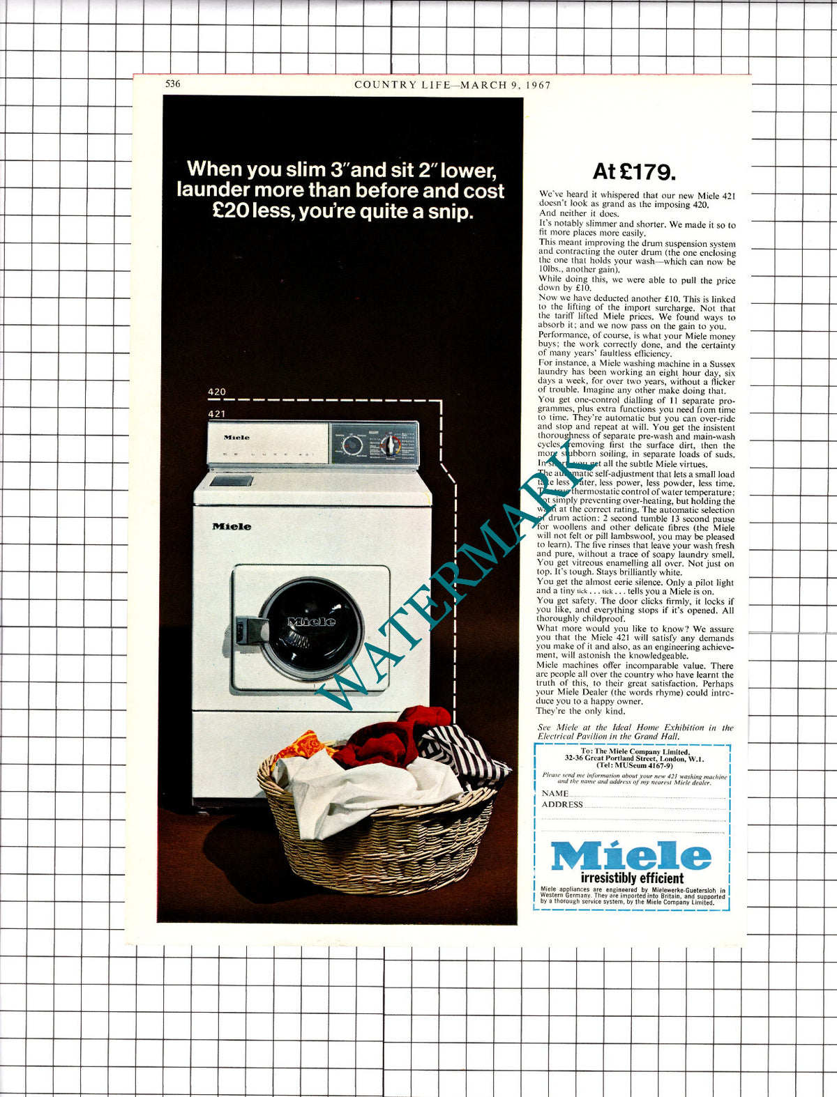 Alfred Tennyson Frank Cooper Ltd Oxford Marmalade  / Miele  - 1967 Advert