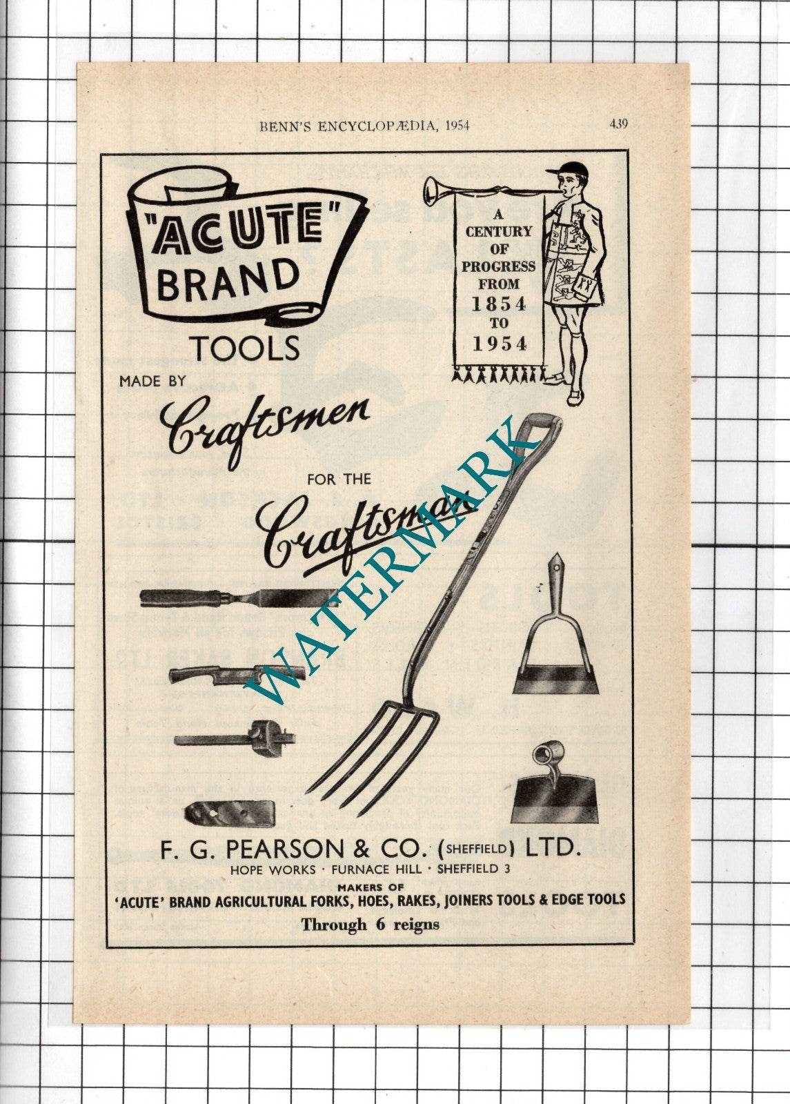 F G Pearson & Co Sheffield Ltd Hope Works Sheffield England   -  1954 Advert