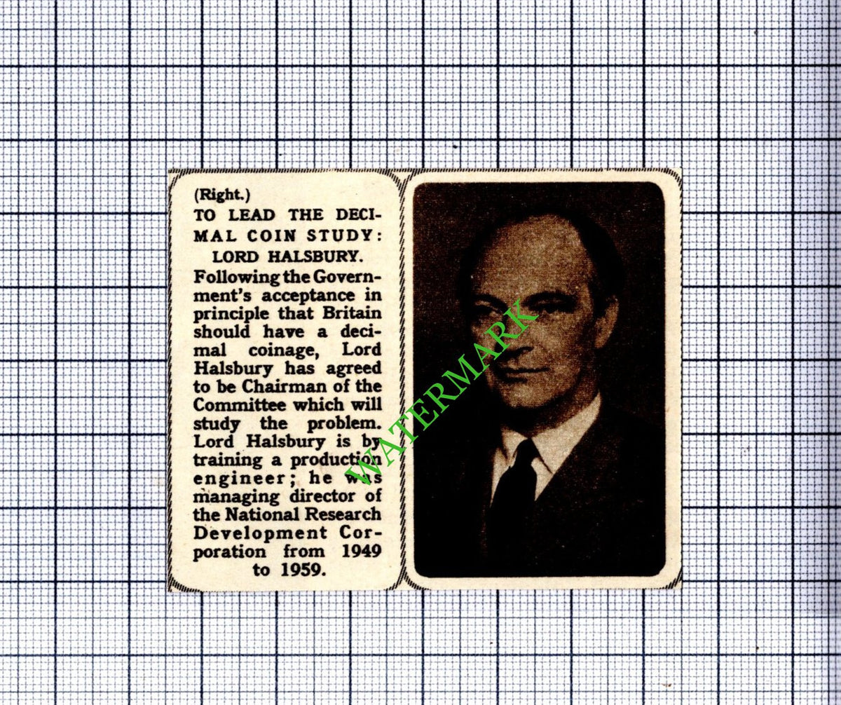 Lord Halsbury - 1961  Small Cutting