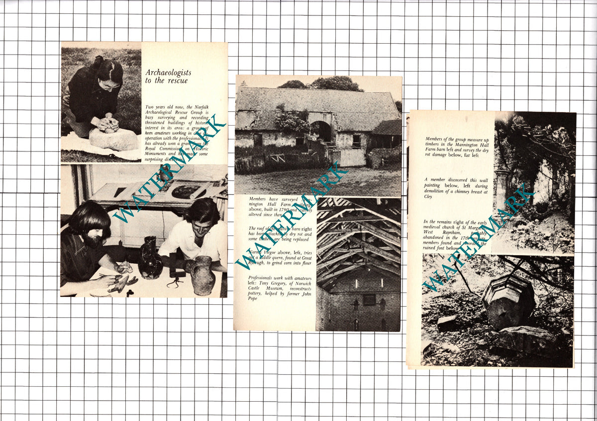 Norfolk Archaeological Rescue Group Norma Virgoe John Pope - 1977 Small Article