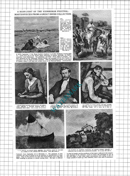 Emil G Buhrle Artist Art Collection - 1961 Two-Part Clipping  / Print