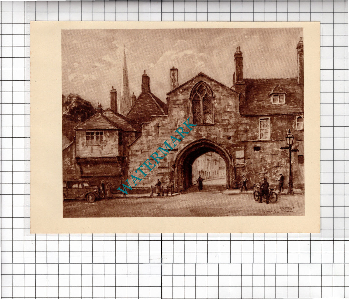 St Anne's Gate Salisbury Wiltshire H S Merritt - c.1949 Clipping / Print