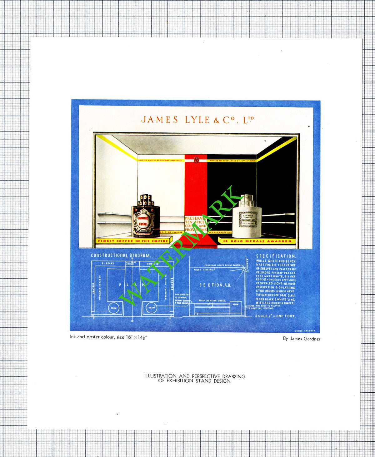 James Lyle & Co Ltd James Gardner Stand Design - c.1937 Cutting / Print