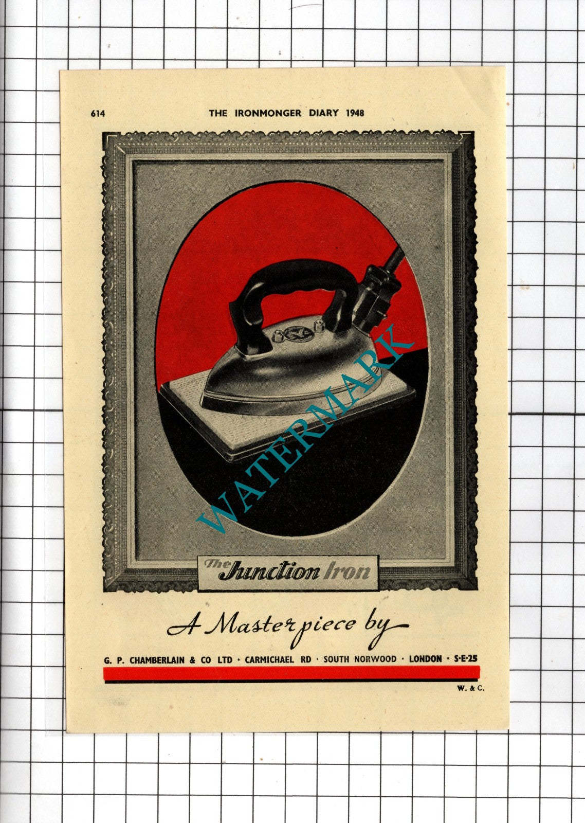 G P Chamberlain & Co Ltd London Junction Iron / Stokes Appliances - 1948 Advert
