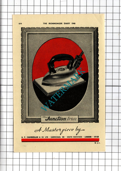 G P Chamberlain & Co Ltd London Junction Iron / Stokes Appliances - 1948 Advert