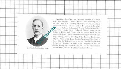 Rev Alfred Gray Filby Rectory / Rev William Hamilton Cromer  -1911 Clipping