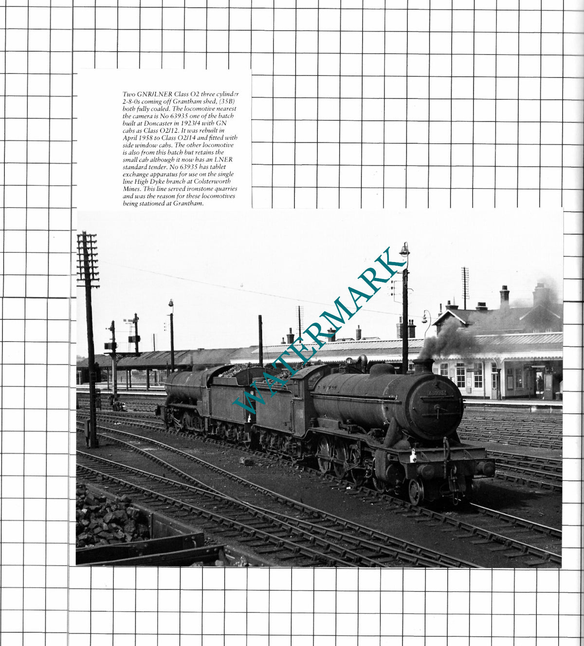 Grantham Shed Railway Engine No 63935  -   Cutting / Print