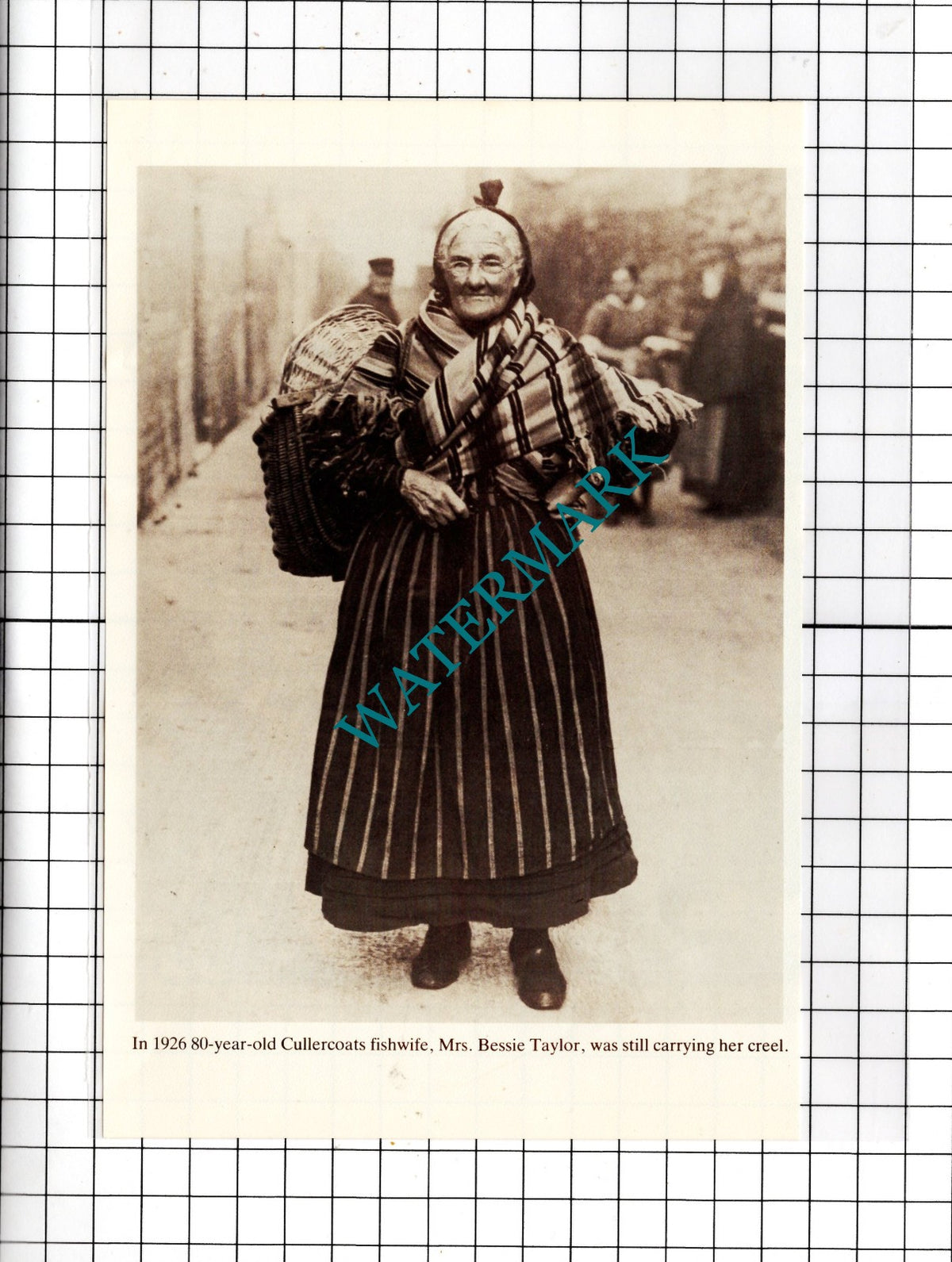 Mrs Bessie Taylor  Cullercoats  Northumberland - Clipping