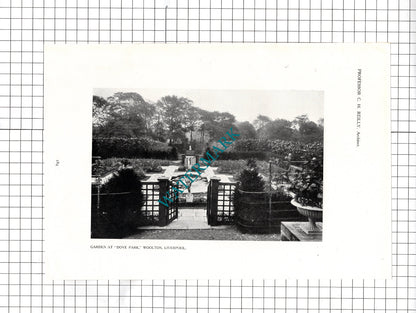 Dove Park Woolton Liverpool  Mr J P Reynolds - 1911 Cutting / Print