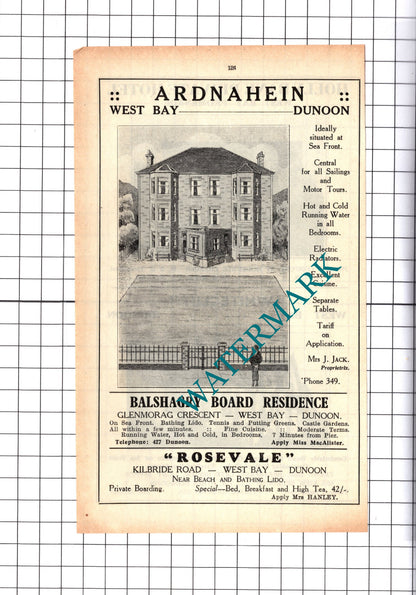 Ardnahein Dunoon Jack / Holly Bank Fulton Whitecliff Hotel Adams - 1939 Cutting