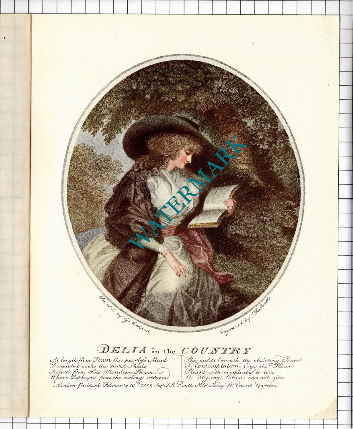 Della In The Country J R Smith George Morland  - 1902 Illustration / Print