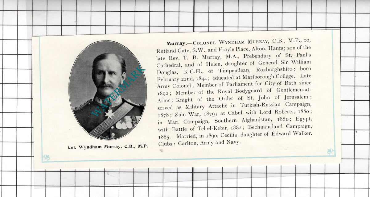 Col Wyndham Murray Froyle Place / Charles Walker Robinson Ealing  c.1910 Cutting