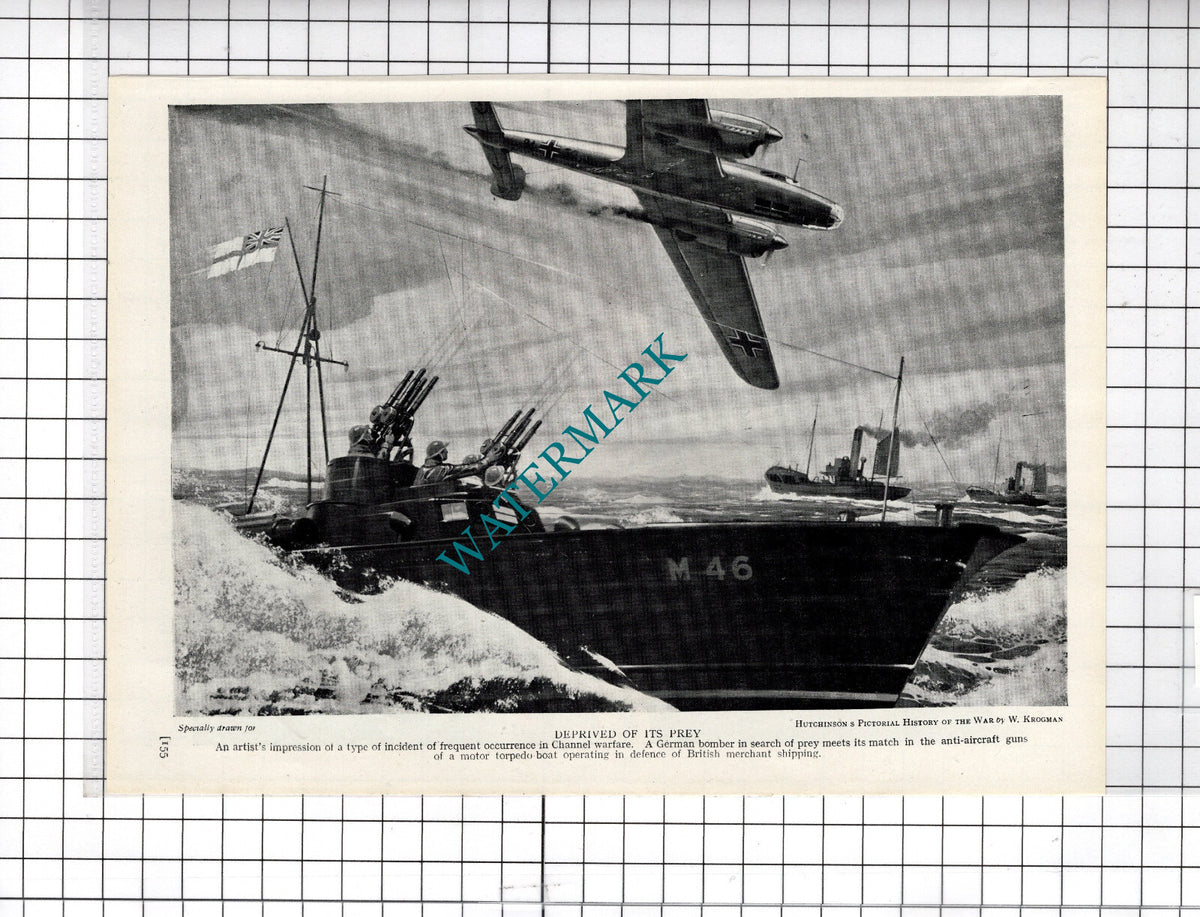 Motor Torpedo Boat World War Two  WW2 - 1940's Cutting