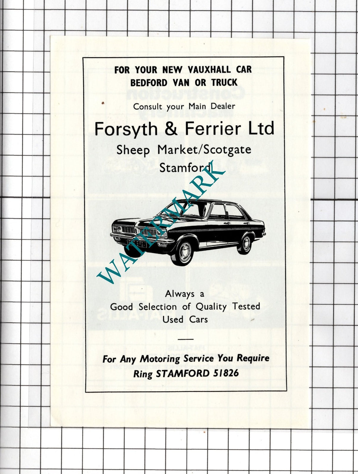 Forsyth & Ferrier Ltd Stamford Lincolnshire - 1974 Advert