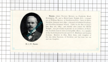 John Watson Moyses Elton Stockton / Ralph Neville Esher Surrey-  c.1905 Clipping