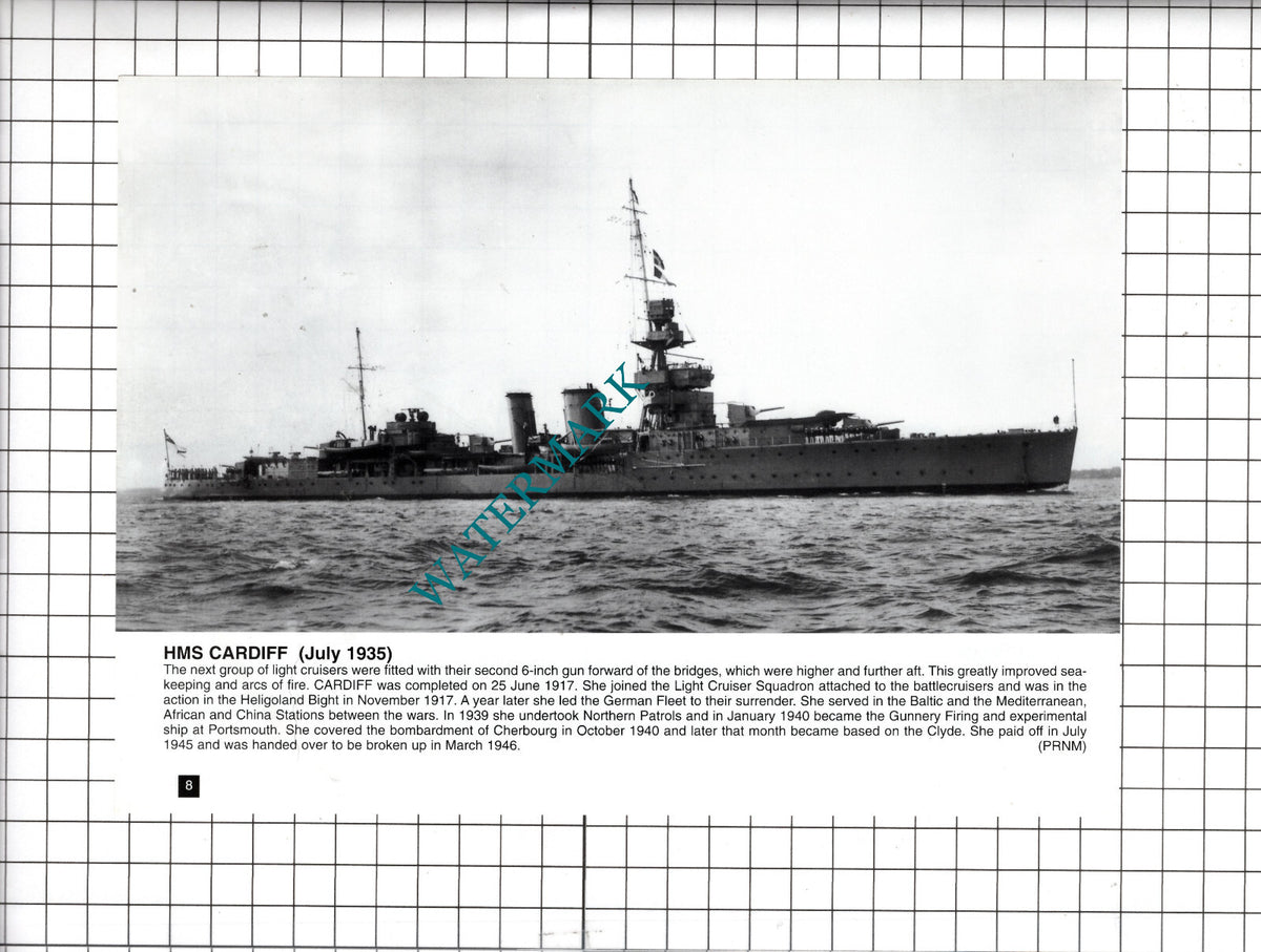 HMS Cardiff Ship  / HMS Caradoc - Cutting / Illustration