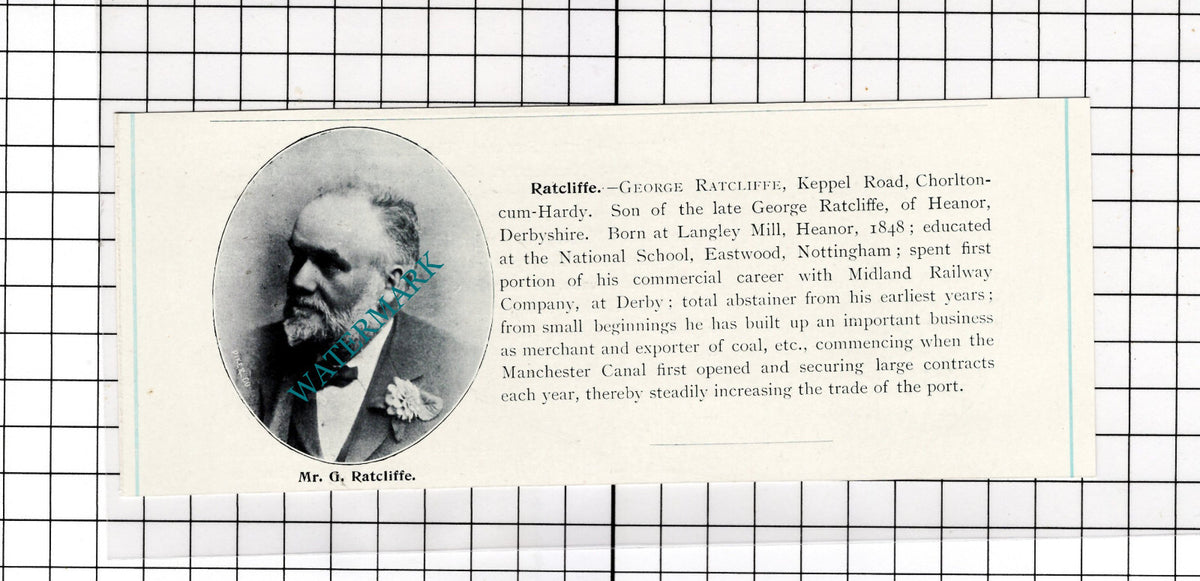 George Ratcliffe Keppel Road Chorlton-cum-Hardy Manchester - c.1900 Cutting
