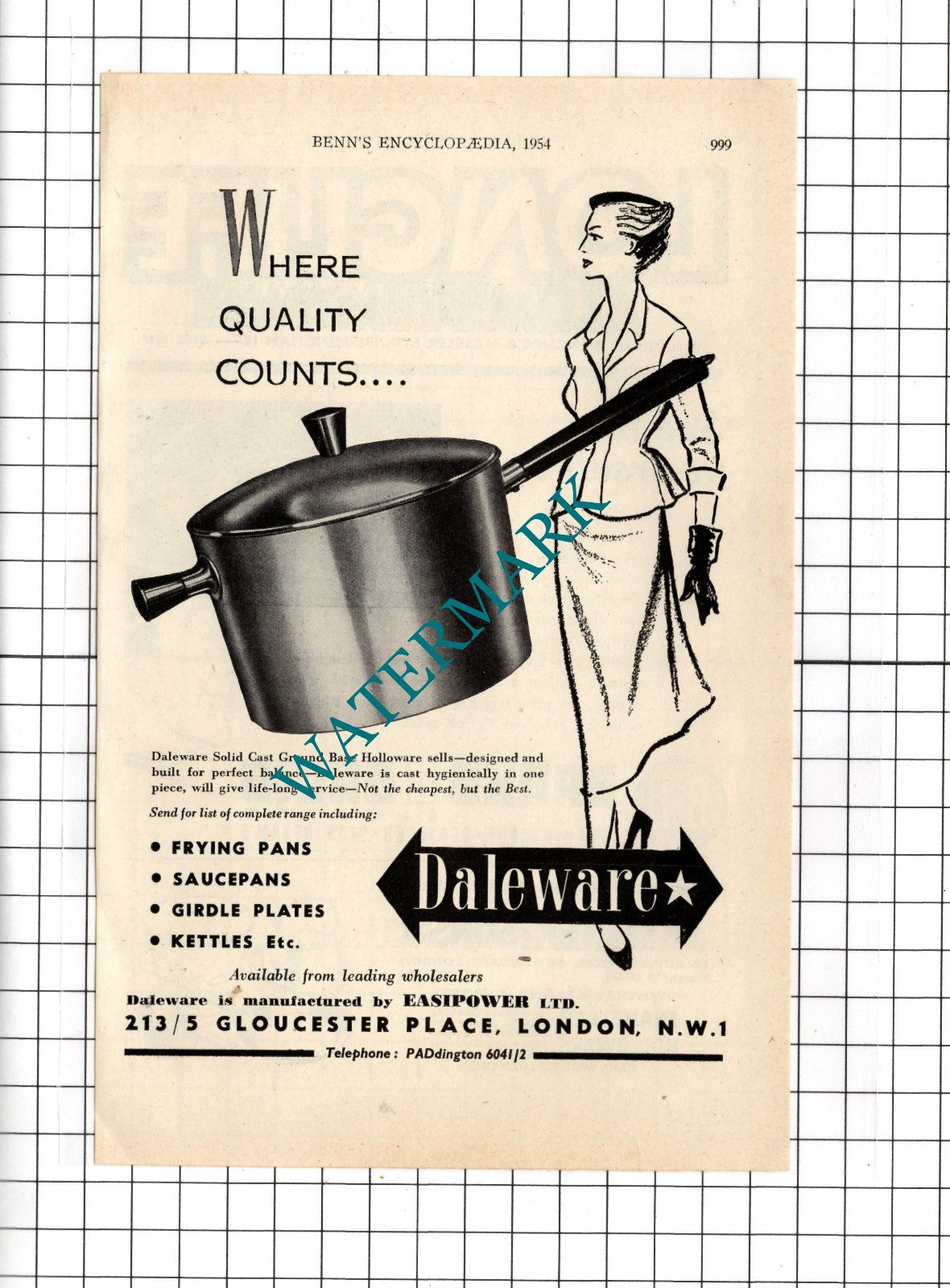 Daleware Easipower Ltd London Banks & Davis Ltd Deritend Birmingham 1954 Advert