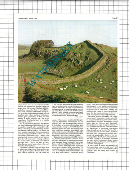 St John's Church Edlingham Northumberland - 1986 Article