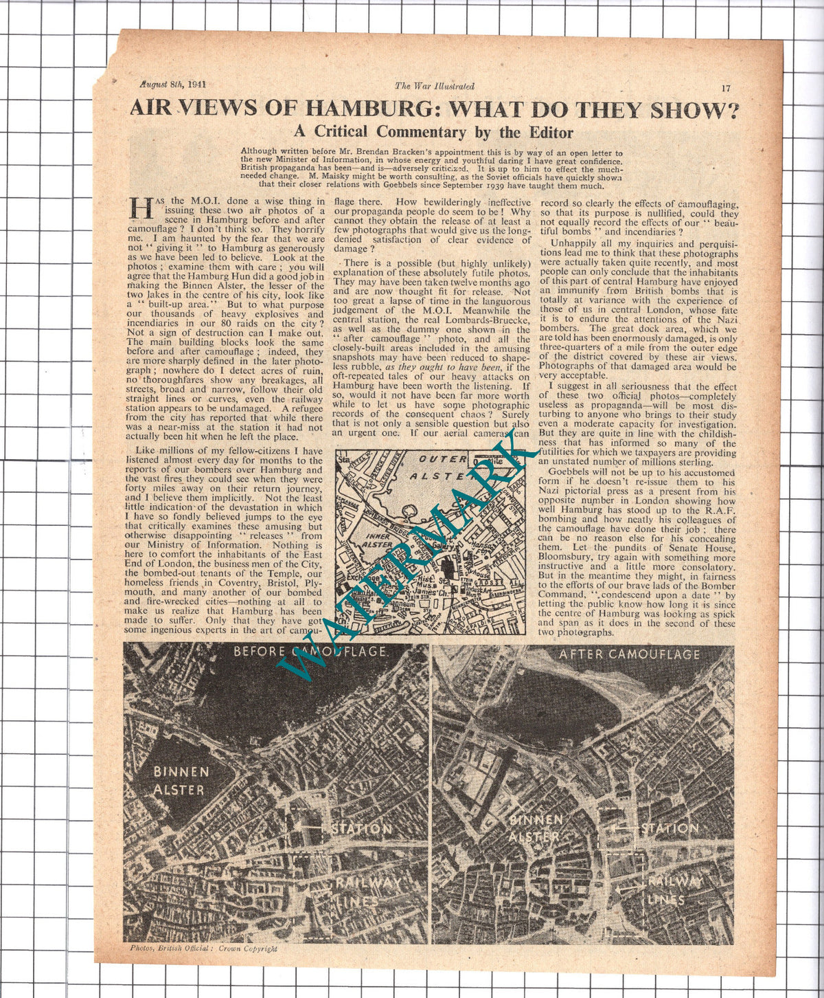 Hamburg Germany Camouflage World War Two WW2 Air Views - 1941 Book Print