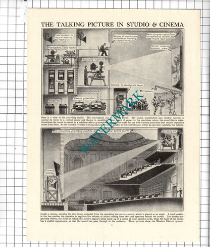 How A Talking Picture Is Made Cinema Western Electric - c.1940's Article