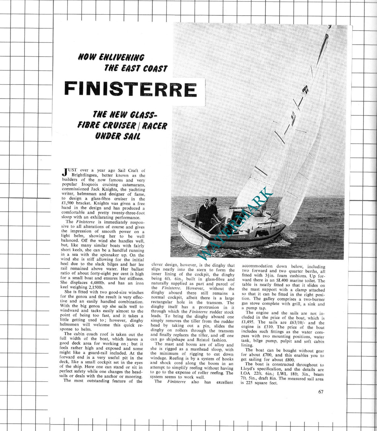 Finisterre Yacht Review   - 1967 Article