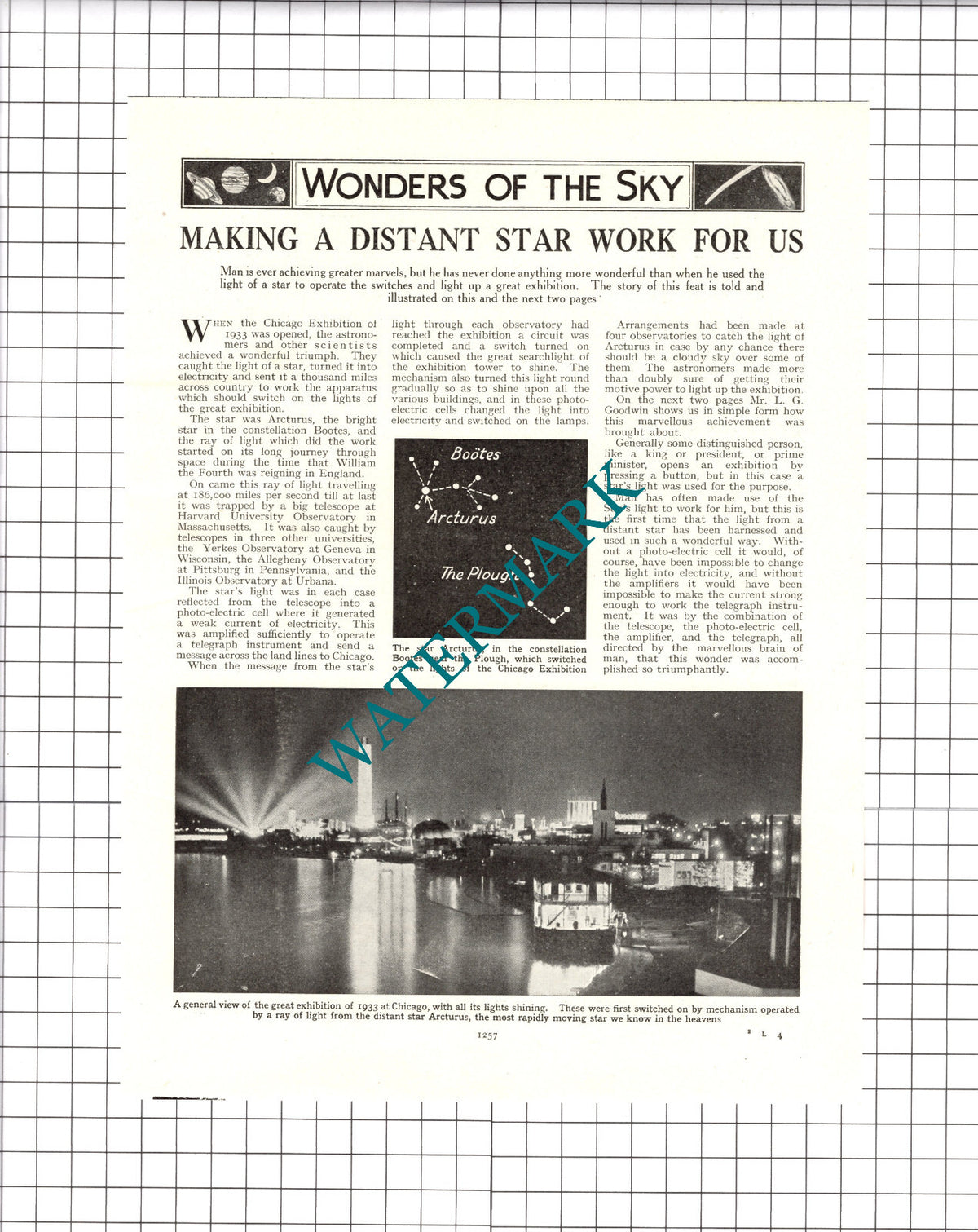 Arcturus Star Harvard College Observatory Galvanometer - 1950s Article / Print