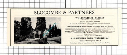 Manor House Eardisland Herefordshire / Woldingham Surrey - 1967 House Advert
