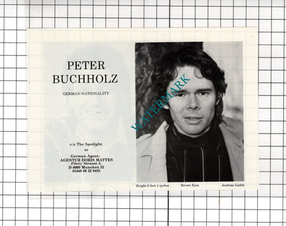 Peter Buchholz Actor /  Bill Buckley Actor - 1986 Small Cutting