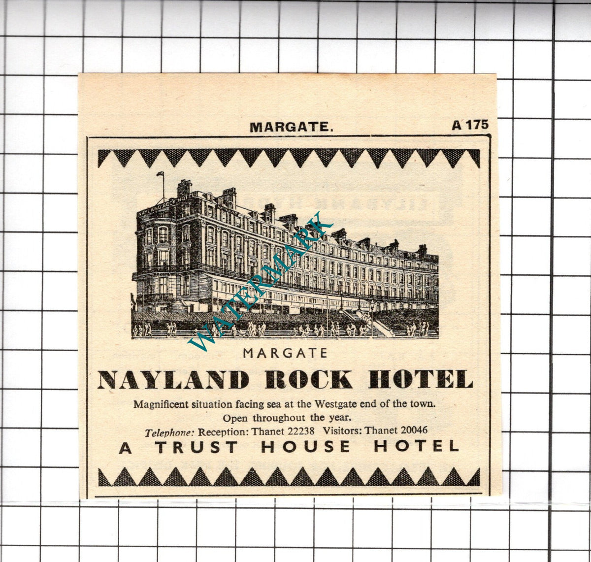 Nayland Rock Hotel Margate / Lilybank Hydro Matlock Small Advert  - 1958 Cutting