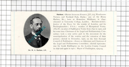 Henry Andrade Harben Hounslow / Edward Marshall Hall Brighton -c.1905 Clipping