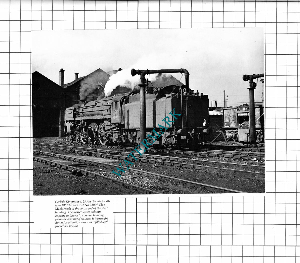 Carlisle Kingmoor Railway Station Clan Mackintosh No 72007 Engine - Cutting