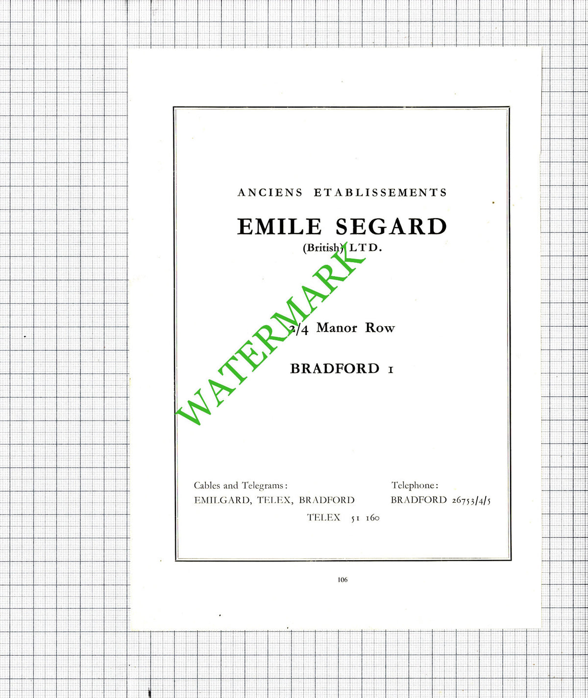 Bradford Corporation Conditioning House / Emile Segard Advert - 1957 Cutting
