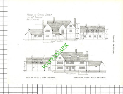 Mrs Thornton Oxted Lanchester Lucas and Lodge Architect -  c.1920s Book Prints