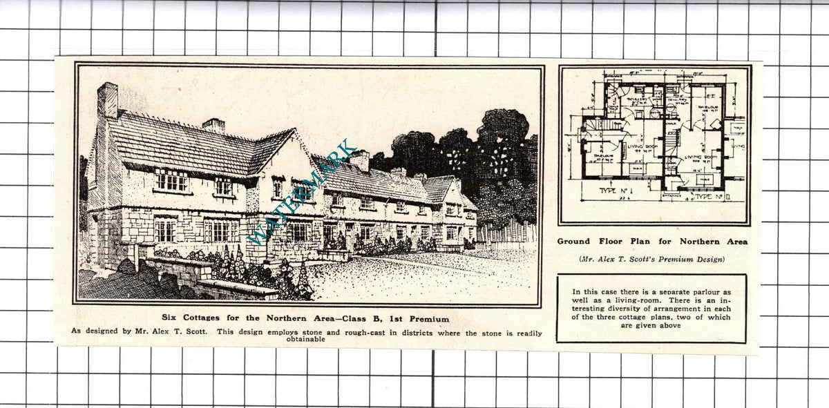 Mr Alex T Scott House Design - 1919  Cutting / Print
