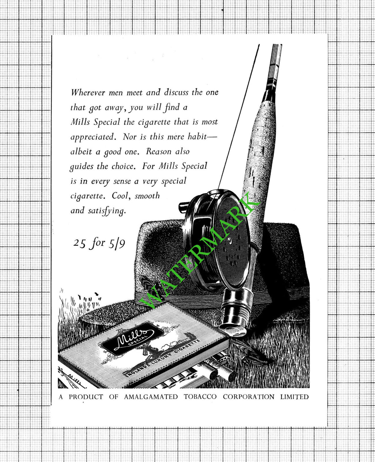 Mills Special Cigarettes Small Advert  - 1950 Cutting