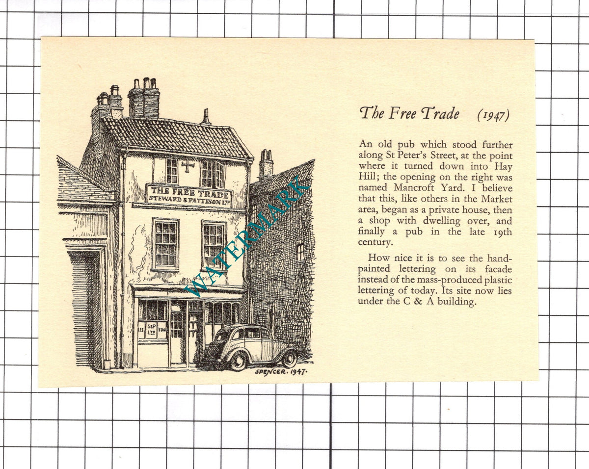 The Free Trade Pub Norwich Norfolk - c.1980' s Clipping / Print
