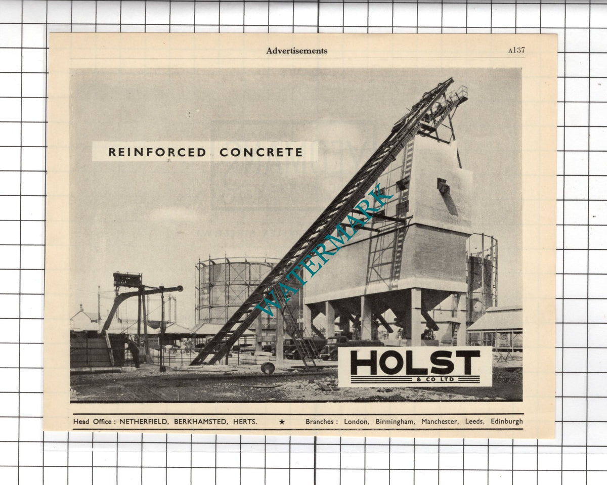 Holst & Co Ltd Concrete Netherfield Berkhamsted Hertfordshire  - 1951 Advert