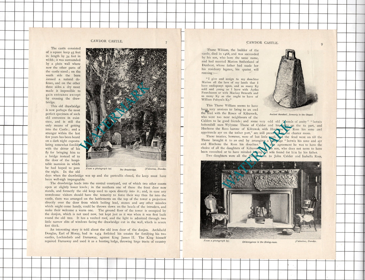 Cawdor Castle Nairn Scotland - 1897 Article / Print