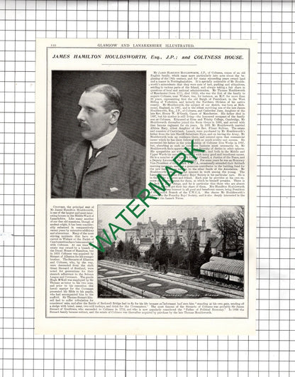 Lord Belhaven Wishaw House   / James Houldsworth Coltness House  - 1904 Article
