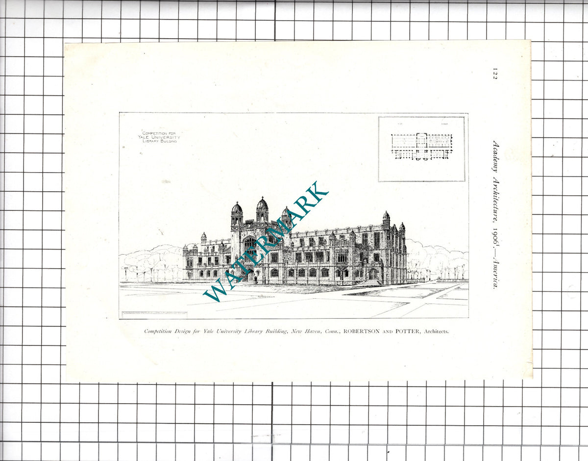 Baltimore Stock Exchange / Yale University Library New Haven - 1906 Cutting
