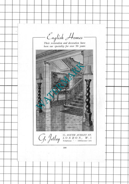 Cecil Davis Glass London / G Jetley South Audley St London  - 1939 Small Advert