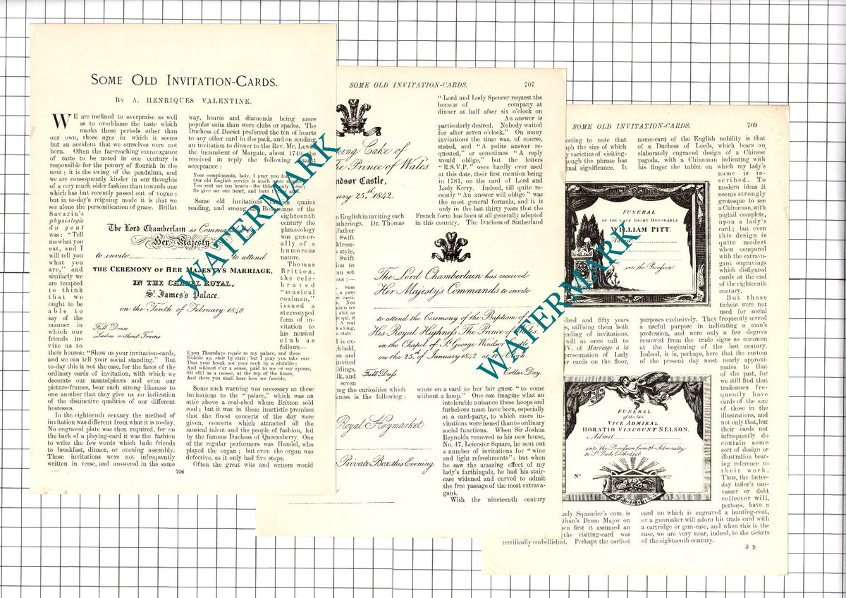 About Invitation Cards A Henriques Valentine - 1907 Article / Print