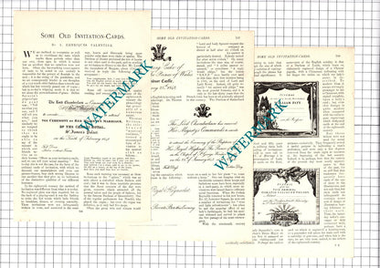 About Invitation Cards A Henriques Valentine - 1907 Article / Print