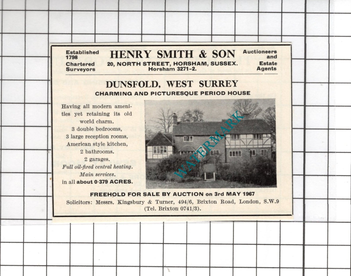 Dunsfold Surrey - 1967 SMALL House Advert