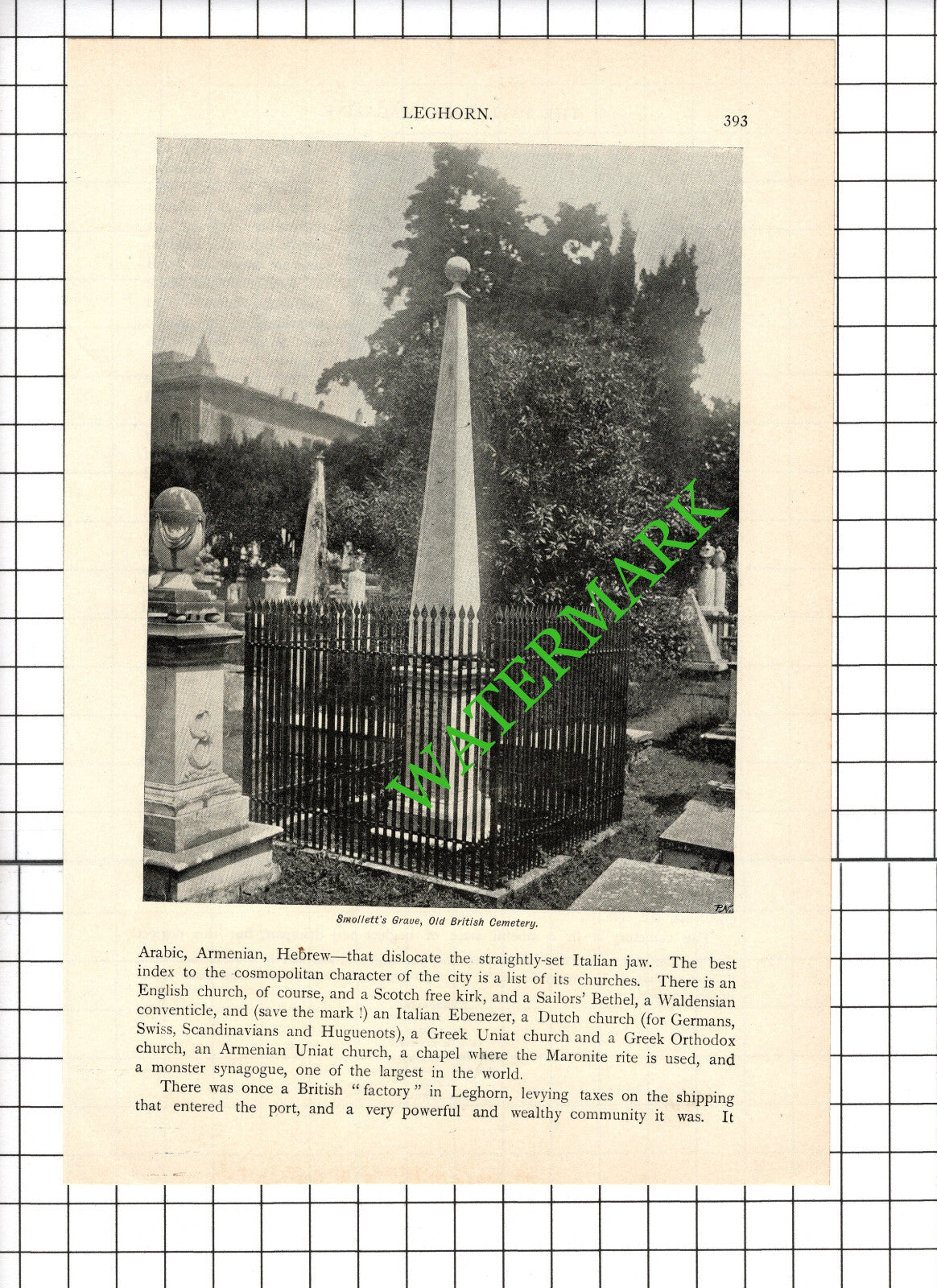 Leghorn Italy Livorno Montgomery Carmichael  - 1898 Article