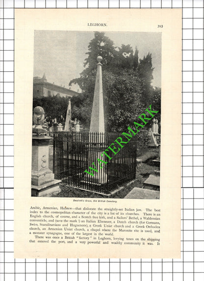 Leghorn Italy Livorno Montgomery Carmichael  - 1898 Article